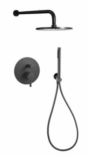 Душевая система Paffoni Light KITLIG015NOKING встраиваемая в стену цвет черный