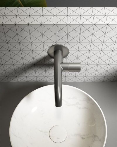 Смеситель для раковины AltroBagno Bilancia AltroBagnoBilancia010803GM встраиваемый в стену оружейная сталь - фото 4