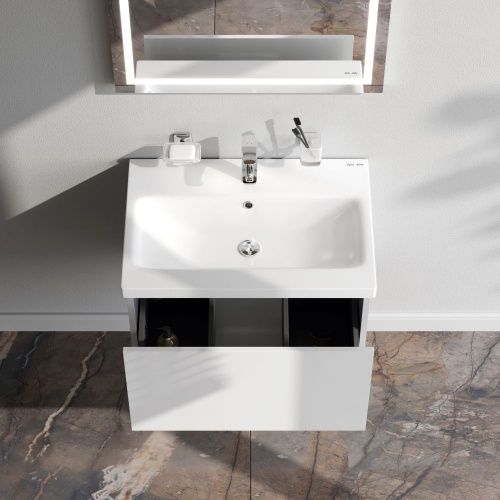 Тумба под раковину Am.Pm Gem M90FHX06021WG 60х40 подвесная цвет белый - фото 3