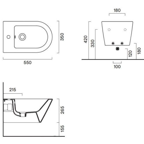 Биде подвесное Catalano Zero 118551001 цвет белый - фото 2