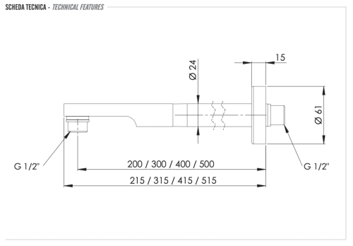 Кронштейн для верхнего душа Remer 348N40CFP черный - фото 2