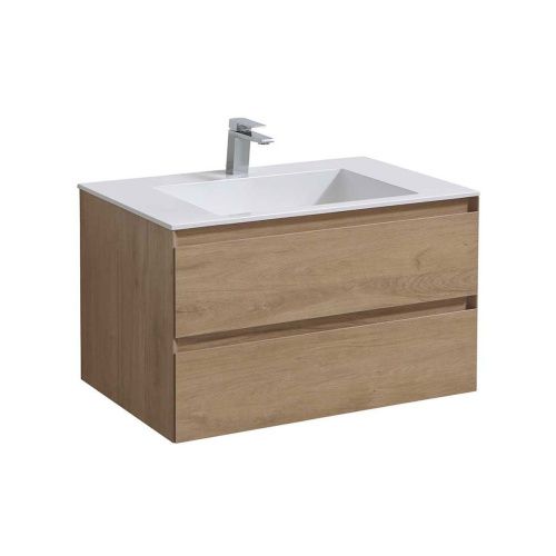 Тумба под раковину Vincea Luka VMC-2L800NO 80х50 подвесная цвет коричневый - фото 5