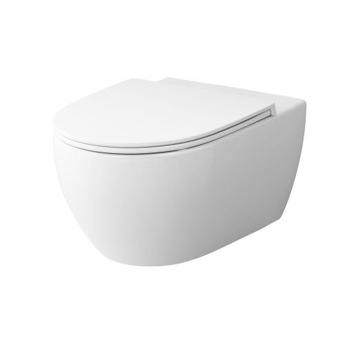 Чаша унитаза подвесная Am.Pm Awe C111700WH цвет белый без сиденья безободковая каскадный смыв - фото 2