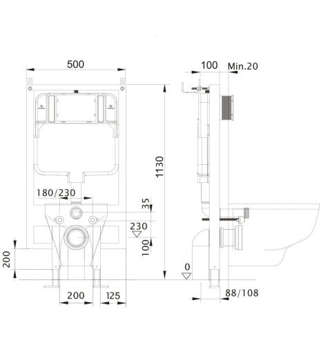 Инсталляция для унитаза сантехническая Aquatek INS-0000020 - фото 3