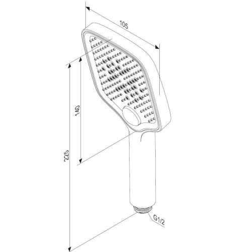 Душевая лейка Damixa Gala 953020300 цвет черный - фото 4