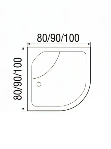 Душевая кабина River NARA 10000002159 80х80 четверть круга без крыши ориентация универсальная - фото 3