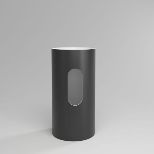 Раковина из искусственного камня Plumberia Selection Misha MISHA SOFT BN 40х40 напольная цвет белый/черный - фото 5