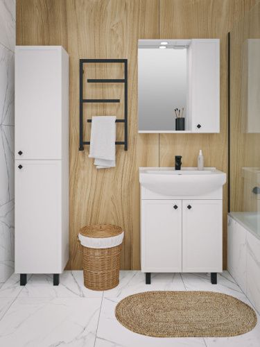 Тумба под раковину Runo Римини 00-00001254 60х30 напольная цвет белый - фото 3