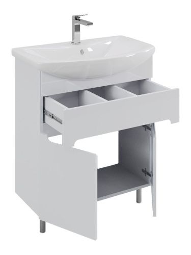 Тумба с раковиной Orange TOPLINE-Rio TR70-03E+RA 70х40 напольная цвет белый - фото 3