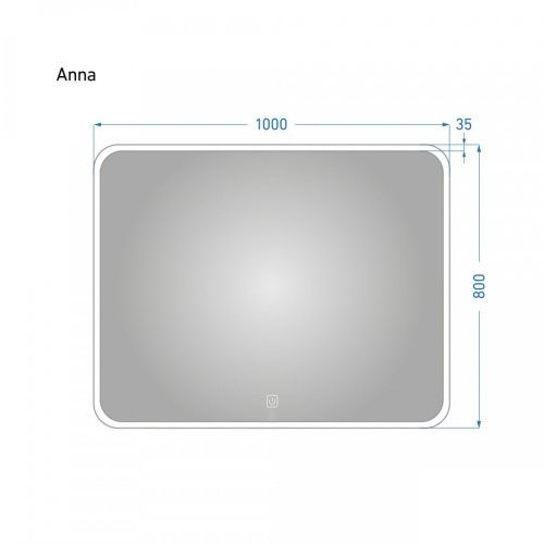 Зеркало с подсветкой Alavann Anna ALV0014001 100х80 подвесное - фото 4