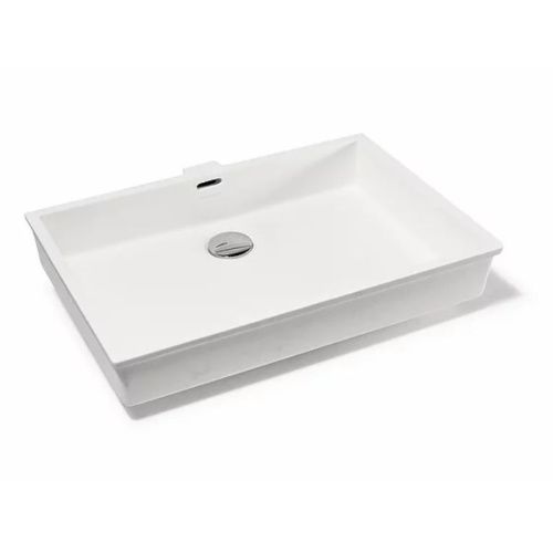 Раковина из искусственного камня MonteBianco Castello Uno 12113 50х40 встраиваемая цвет белый без отверстий под смеситель - фото 2