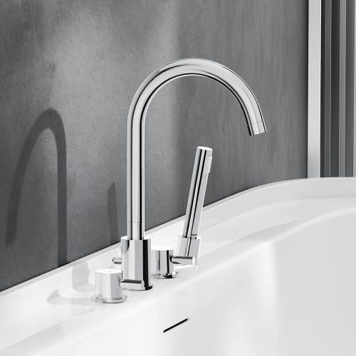 Смеситель Damixa Scandinavian Pure 360400000 на борт ванны хром - фото 3