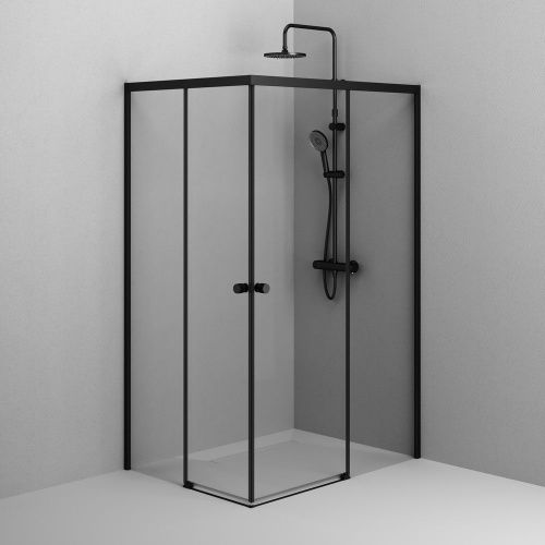 Душевой уголок Am.Pm X-Joy W94G-403-12090-BТ 120х90 стекло прозрачное профиль черный без поддона - фото 5
