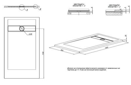 Душевой поддон из искусственного камня Allen Brau Infinity 8.21004-21 140х80 белый без каркаса