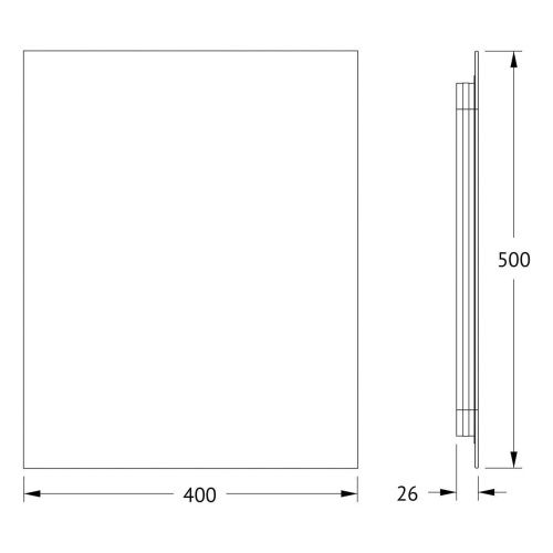 Зеркало с подсветкой Defesto GLOW DF 2501 40х50 подвесное - фото 2
