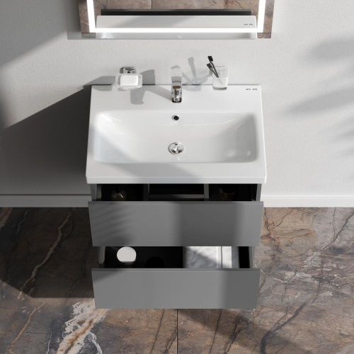 Тумба под раковину Am.Pm Gem M90FHX06022GM 60х40 подвесная цвет серый - фото 3