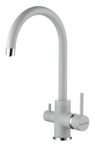 Смеситель для кухни Paulmark ESSEN Es213211-310 на мойку серый