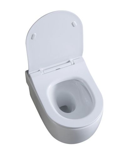 Унитаз подвесной Art&Max Verona AM012CHRT/SC белый с сиденьем микролифт душевой смыв - фото 5