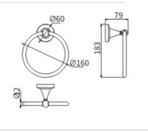 Полотенцедержатель CeramaLux Luxury 57506 - фото 2