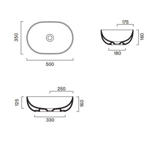 Раковина керамическая Catalano Sfera 522500001 50 см накладная цвет белый без отверстий под смеситель - фото 2