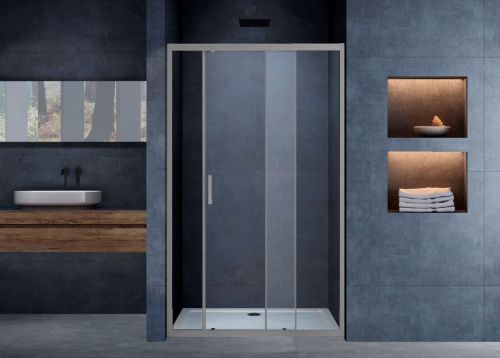 Душевая дверь Vincea Alpha VDS-3AL140CLGM 140х190 стекло прозрачное профиль вороненая сталь - фото 2