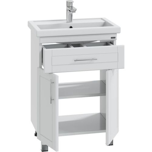 Тумба под раковину СанТа Дублин 223003 60х40 напольная цвет белый - фото 2