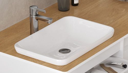 Раковина из сантехнического фаянса Velvex E408D 50х30 полувстраиваемая цвет белый без отверстий под смеситель - фото 3