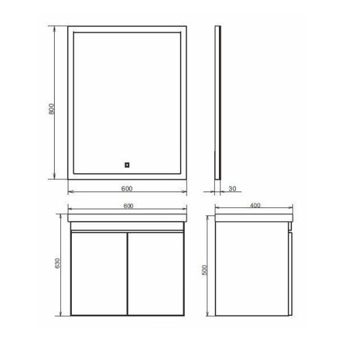 Тумба с раковиной Comforty Осло 00-00011149CF 60х40 подвесная цвет коричневый - фото 2