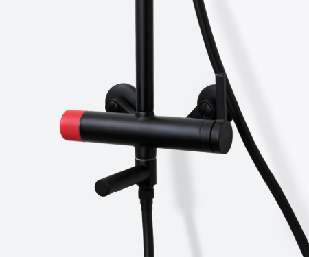 Душевая стойка Bronze de Luxe 2039RH настенная цвет черный