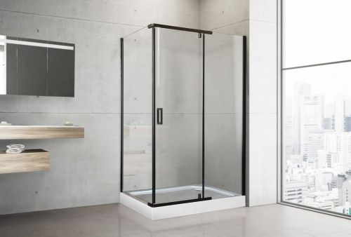 Душевой уголок Royal Bath HPV RB8120HPV-T-BL 120х120 стекло прозрачное профиль черный с поддоном