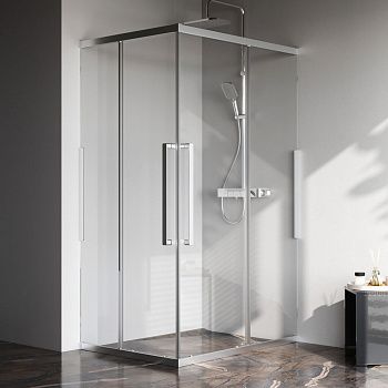 Душевой уголок Am.Pm Func W84G-403-12090-MТ 120х90 стекло прозрачное профиль хром без поддона