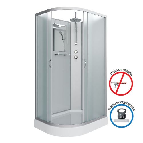 Душевая кабина Niagara Classic 33121423RBKT 120х80 асимметричная без крыши ориентация правая - фото 2