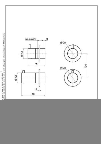 Смеситель Oioli Micro MIET004RO/C97 встраиваемый в стену оружейная сталь - фото 2