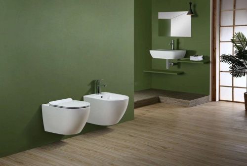 Биде подвесное CeramaLux 2197-1 цвет белый - фото 2