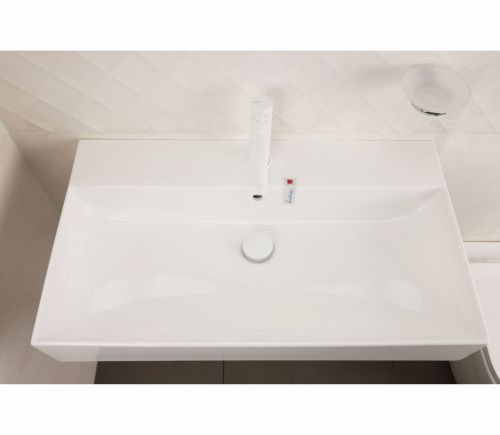 Раковина из сантехнического фаянса Hatria BAHIA_13 BH0800465011TS0 80х50 подвесная цвет белый - фото 2