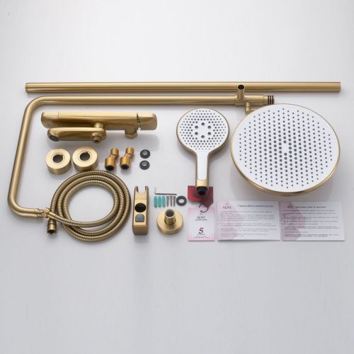 Душевая стойка Rose R3936G настенная цвет золото - фото 4