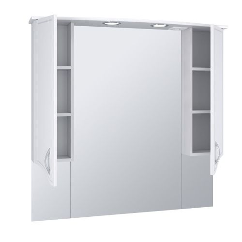 Зеркало-шкаф Runo Севилья 00000000596 110х110 подвесной цвет белый - фото 2