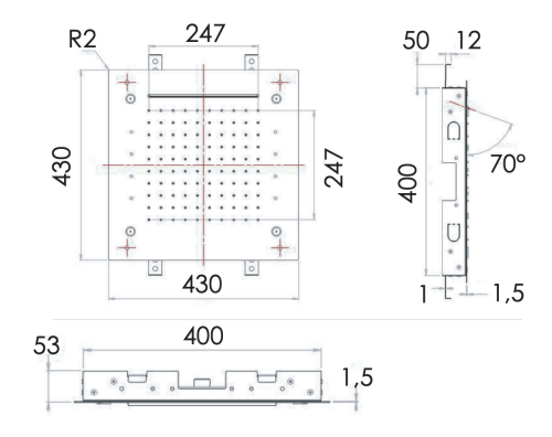 Верхний душ Remer 357RS43NC 45х45 хром - фото 2