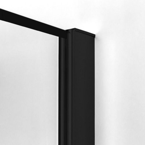 Душевая шторка на ванну New Trendy NEW SOLEO Black P-0093-WP 60х140 стекло прозрачное профиль черный ориентация универсальная - фото 3