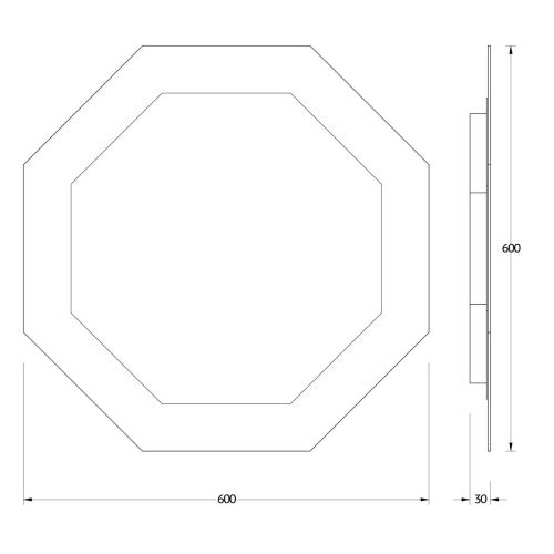 Зеркало с подсветкой Evoform Ledshine BY 2503 60х60 подвесное - фото 2