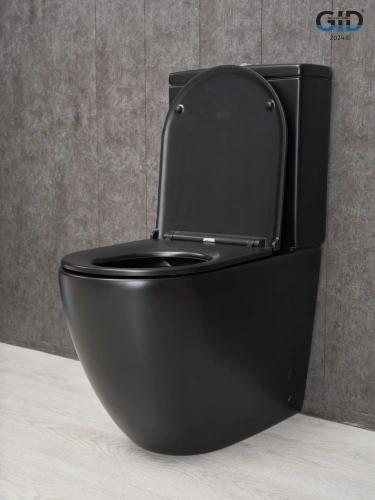 Унитаз напольный с бачком Gid Convexo Tn2188Bm (62250Y) черный с сиденьем микролифт безободковый - фото 4