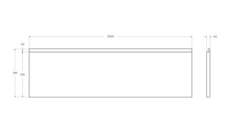 Фронтальная панель для ванны Cezares PLANE PLANE-200-SCR-W37