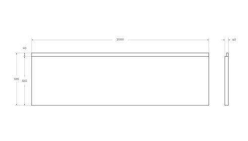 Фронтальная панель для ванны Cezares PLANE PLANE-200-F-SCR-W37 - фото 2