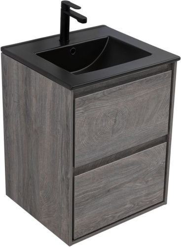 Тумба под раковину Aquanet Милан 00336371 50х50 подвесная цвет коричневый - фото 3