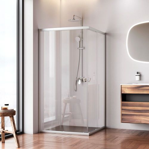 Душевой уголок Am.Pm Sunny W87G-403-100100-MT 100х100 стекло прозрачное профиль хром без поддона