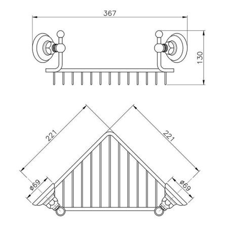 Полка в ванную комнату Nicolazzi Accessori Classica 1495CR