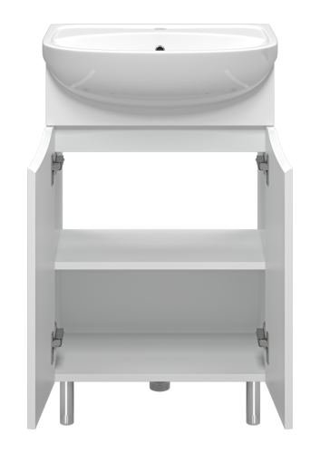Тумба под раковину Misty Смайл Э-Сма01050-031Пр 50х30 напольная цвет белый - фото 3