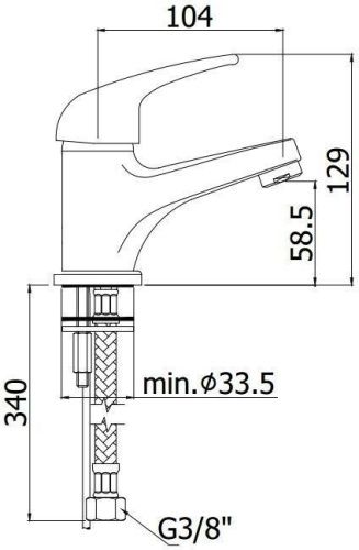 Смеситель Paffoni Apollo APM071CR на раковину хром - фото 2