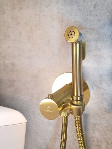 Гигиенический душ со смесителем AltroBagno BM AltroBagnoOggetto060403BG золото - фото 3