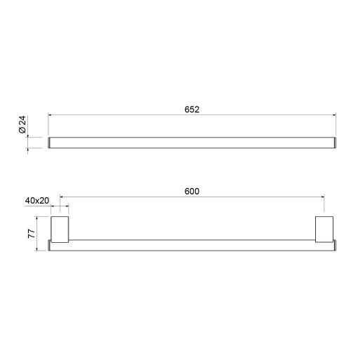 Полотенцедержатель Timo Luiro 18553/00 - фото 2